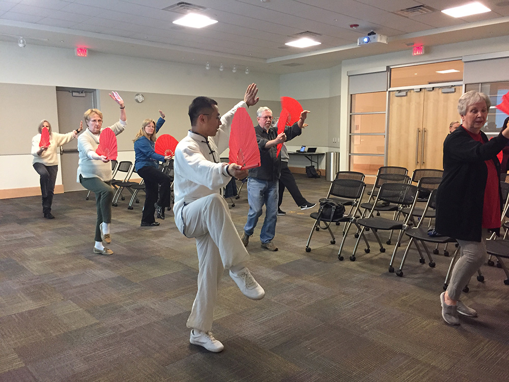 4. Xiusen Pan is instructing on Tachi Fan movements